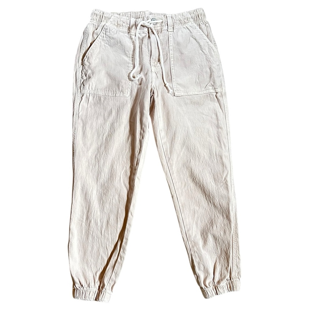 AMERICAN EAGLE khaki cotton stretch high rise jogger pants size 6 regular